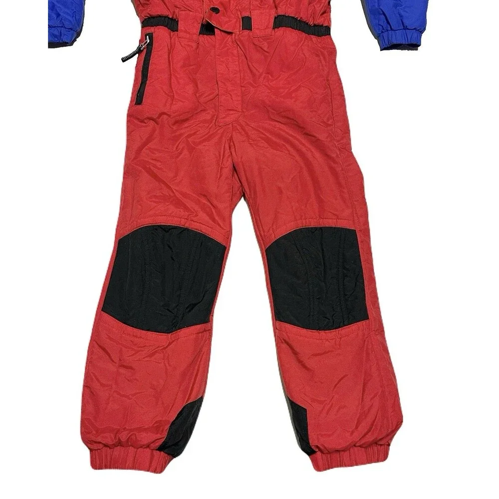 80s Vintage Obermeyer Kids Size 7 Retro One Piece Reversible Snowsuit Snow Bib